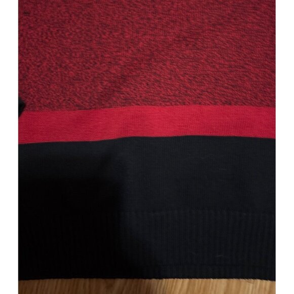 Karen Scott Womens Red & Black Turtleneck Long Sleeve Sweater L 100% Cotton - Picture 2 of 6